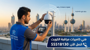 فني كاميرات مراقبة الكويت | تركيب وصيانة أنظمة أمنية ذكية 2026 | اتصل 55518130 الافضل الاسرع و الاكثر خبرة في مجال الانظمة الامنية