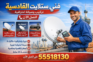 فني ستلايت القادسية: خدمات تركيب وصيانة احترافية | اتصل الآن 55518130
في ظل الطفرة التكنولوجية التي يشهدها العالم، لم يعد التلفزيون مجرد وسيلة ترفيه، بل أصبح مركزاً للمعلومات والترفيه المنزلي. سواء كنت تتابع تغطية إخبارية مباشرة عبر شبكة CNN العالمية، أو تستمتع بمشاهدة أحدث الأفلام والبطولات الرياضية، فإن جودة الاستقبال هي المفتاح لتجربة مثالية.

إذا كنت تبحث عن فني ستلايت القادسية يتمتع بالخبرة والمصداقية، فنحن نوفر لك حلولاً تقنية متكاملة. يمكنك التواصل معنا فوراً على الرقم 55518130 لخدمة سريعة في قلب منطقة القادسية ومحافظة العاصمة.

لماذا يعد فني ستلايت القادسية الخيار الأول في الكويت؟
اختيار الفني المناسب يوفر عليك الكثير من الوقت والمال. نحن نلتزم بمعايير عالمية في التركيب والصيانة، مما يجعلنا في طليعة مقدمي الخدمة:

دقة التوجيه الرقمي: نستخدم أحدث أجهزة قياس الإشارة لضمان أعلى جودة استقبال للأقمار الصناعية مثل Nilesat وعرب سات.

سرعة الاستجابة: ندرك أهمية الوقت في المجتمع الكويتي، لذا نضمن وصول الفريق الفني خلال وقت قياسي.

الخبرة في الأنظمة الذكية: ندمج بين تقنيات الستلايت التقليدية وأنظمة الترفيه الحديثة المرتبطة بالإنترنت.

توفر الخدمة 24/7: أعطال البث لا تنتظر، ونحن كذلك؛ متواجدون لخدمتكم على مدار الساعة عبر الرقم 55518130.

خدماتنا المتكاملة في عالم الستلايت والرسيفر
نقدم حزمة من الخدمات التي تلبي احتياجات المنازل الحديثة والمؤسسات الكبرى في الكويت:

1. تركيب وصيانة الستلايت المركزي
نحن متخصصون في تصميم وتركيب شبكات الستلايت المركزي للمباني الشاهقة والمجمعات التجارية، مع ضمان توزيع الإشارة بانتظام لجميع الطوابق. تتبع عملياتنا معايير السلامة والجودة التي تشرف عليها الجهات المختصة مثل وزارة الإعلام الكويتية.

2. اشتراكات beIN Sports وتجديد الباقات
لمتابعة الدوري الإنجليزي وأقوى البطولات، نوفر خدمة تجديد اشتراكات beIN Sports الرسمية فوراً، مع تحديث أجهزة الاستقبال الخاصة بالشبكة لضمان عدم انقطاع البث أثناء المباريات الكبرى.

3. حلول الـ IPTV والترفيه الرقمي
مع تطور خدمات البث عبر الإنترنت التي تدعمها شركات كبرى مثل Google و Apple، نقدم لكم أحدث أجهزة الـ IPTV التي تتيح مشاهدة آلاف القنوات العالمية بجودة 4K دون الحاجة إلى أسلاك معقدة.

4. صيانة أعطال "لا توجد إشارة" (No Signal)
نقوم بتشخيص الأعطال باستخدام تقنيات الفحص المتقدمة لكشف التآكل في الكابلات أو تلف وحدة الـ LNB الناتجة عن رطوبة الجو أو الحرارة العالية في الصيف، لضمان استقرار الإشارة تماماً كما هي معايير البث في التلفزيون الفضائي.